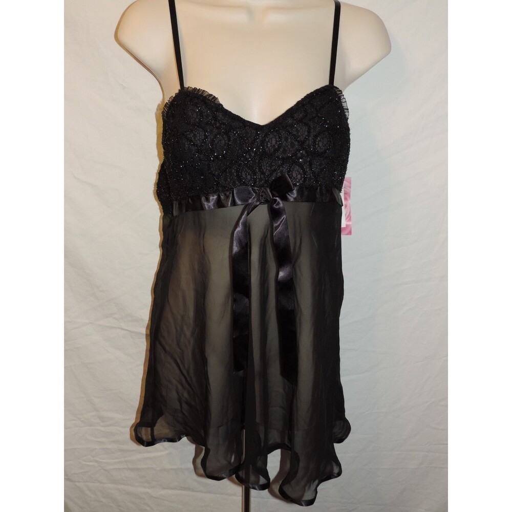 Cinema Exoile Nightie & Thong 2 PC Sexy Sheer Womens Size Medium